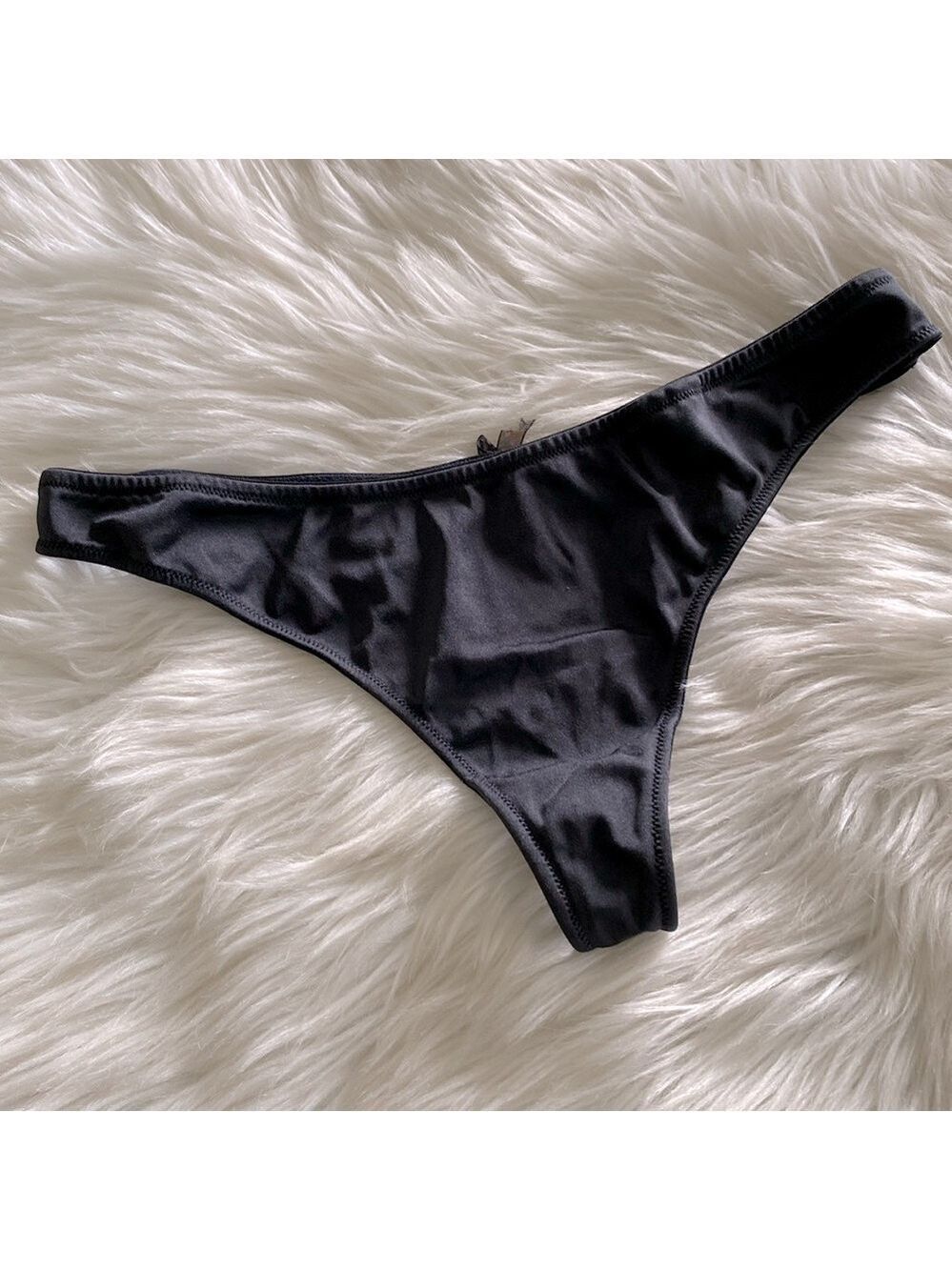 Victoria’s Secret vintage Y2K black second skin thong